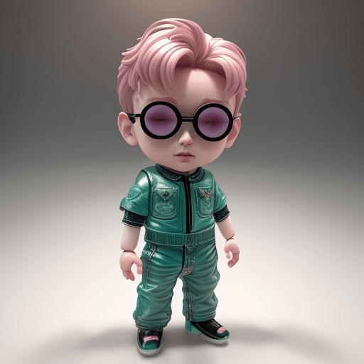 AI generated: popmart blind box, collectable toy, full body of boy, beautiful curvesbright tones, BJD makeup, real...