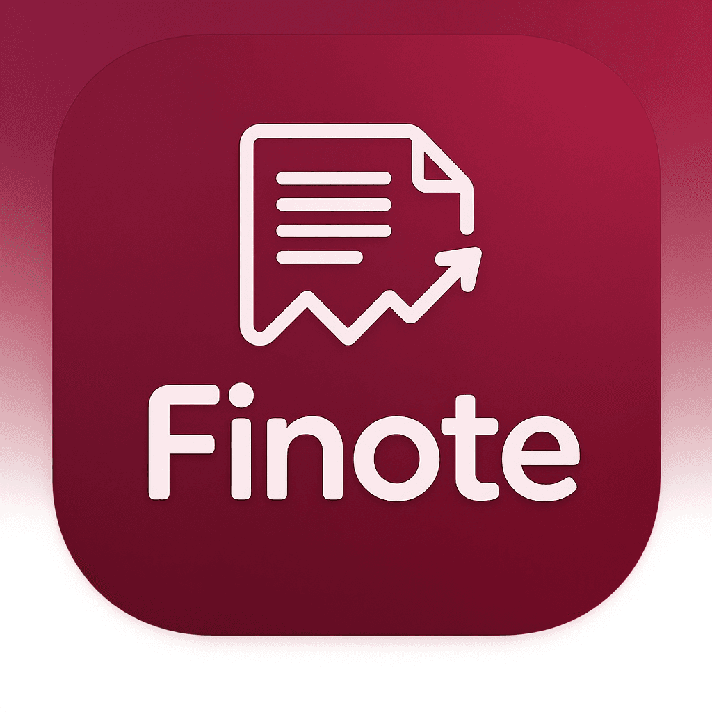 AI generated: Desain logo modern minimalis untuk aplikasi keuangan bernama 'Finote'. Gaya desain clean dan elegan,...