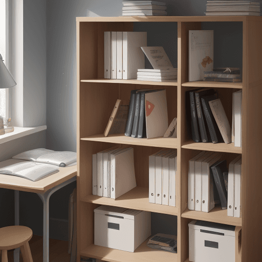 AI generated: Scène: Een klaslokaal met een leerling die aan een bureau zit, omringd door schoolboeken en papieren...