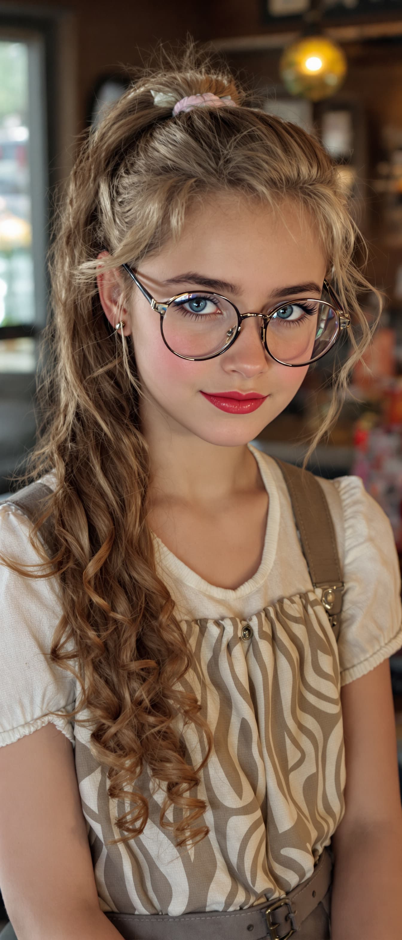 AI generated: A professional photograph captures one of the most beautiful fifth-grade girl in the world during th...
