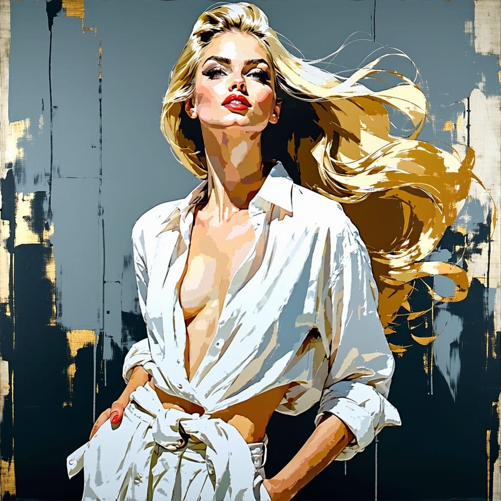 AI generated: Create a richly detailed portrait inspired by the techniques of Joseph Christian Leyendecker, featur...