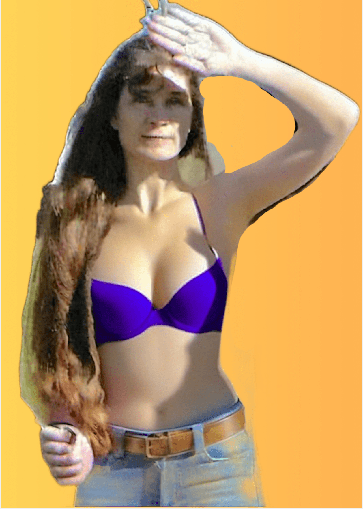 AI generated: remove purple bra

