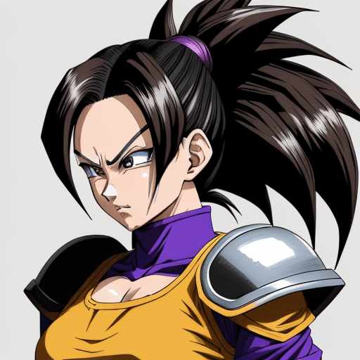 AI generated: a portrait of a single female character beautiful fierce Saiyan warrior from (((((Dragon Ball Z ))))...