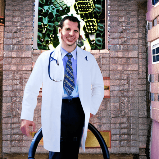 AI generated: Christiano Hallack in photograph quality, self-confident doctor who is loved by both his students an...