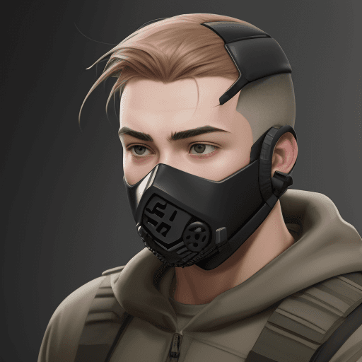 AI generated: create the counter strike of the head of a young men