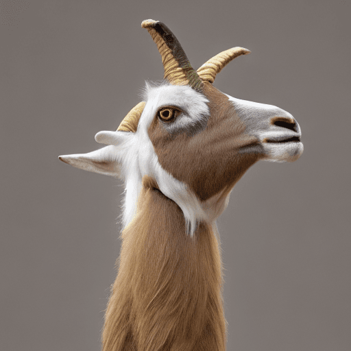 AI generated: a bird with the head of a goat