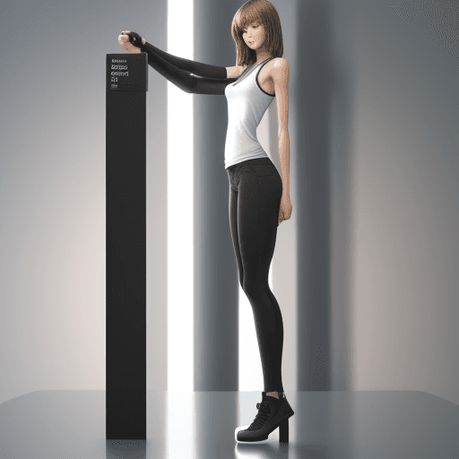 AI generated: Tall girl weight, 4 k ultra HD 