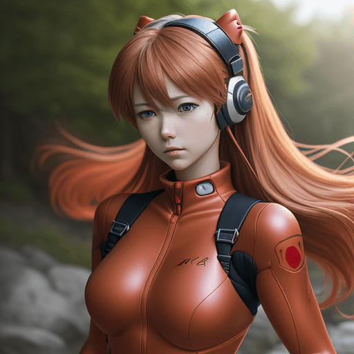 AI generated: ((masterpiece,best quality, detailed)), outdoor,wind_lift, souryuu asuka langley, interface headset,...