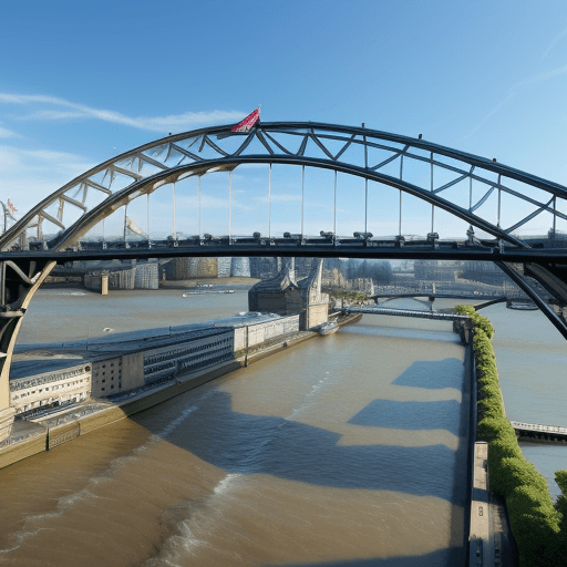 AI generated: An icon bridge that crosses the Thames river