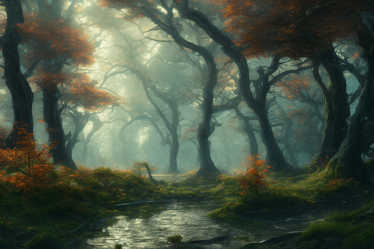 AI generated:  lush landscape, amazing cinematic concept painting, trees, intricate, tone mapped, highly detailed,...