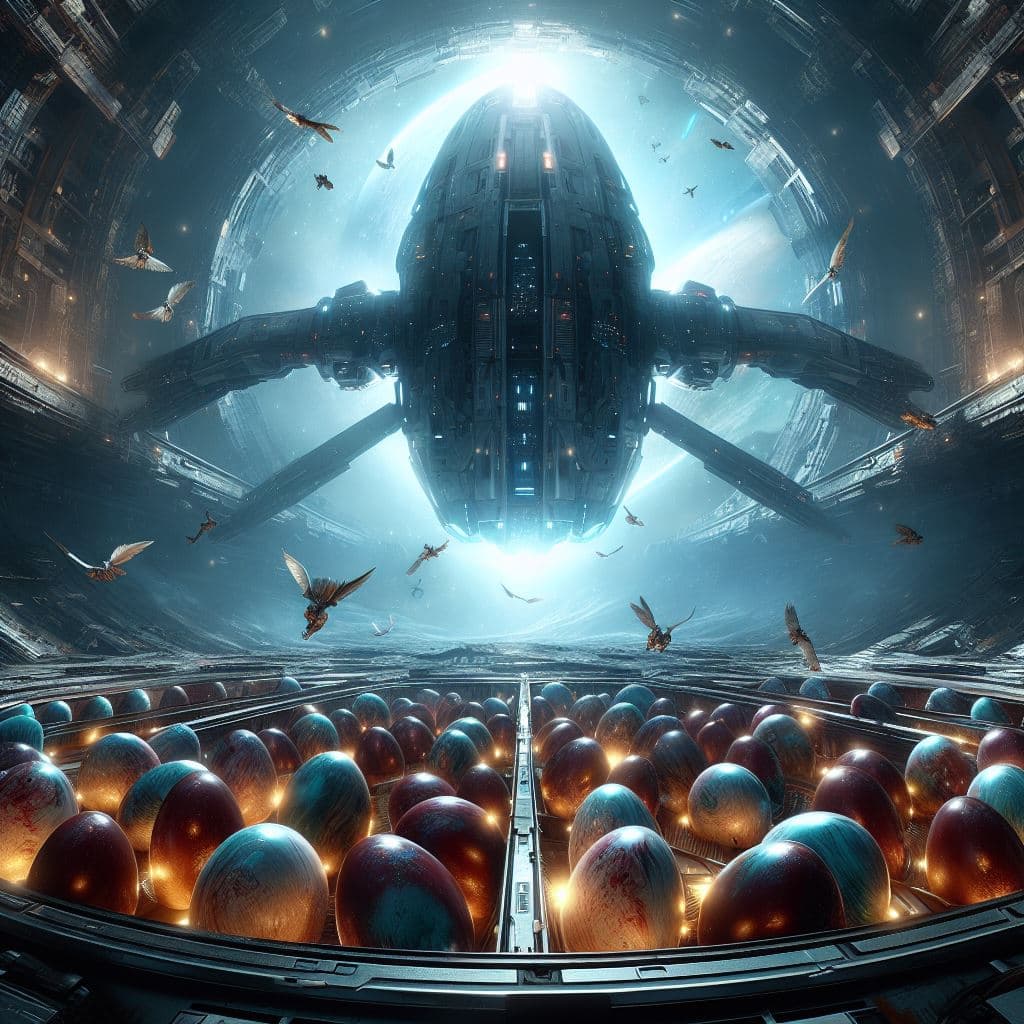 AI generated: Alien Easter Eggs in Eve Online