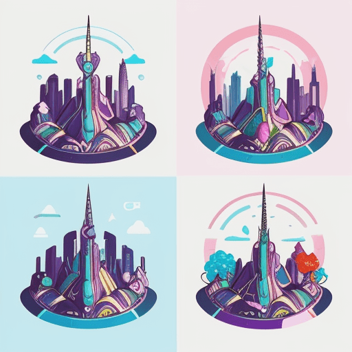AI generated: Style: Create a set of digital illustrations with a modern and slightly whimsical feel. Think flat d...