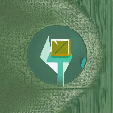 AI generated: a minimalist logomark with sap green color, off white background, and a symbol of a tree, leaf, or g...