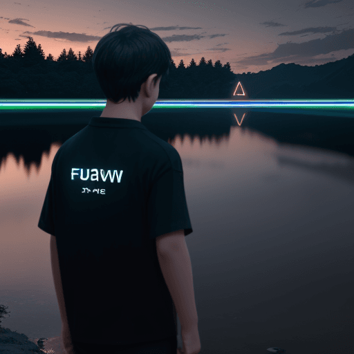 AI generated: Raw photo, detail, fujifilmxt3, ray tracing, 8k uhd, hdr, a computer game player stands on the shore...