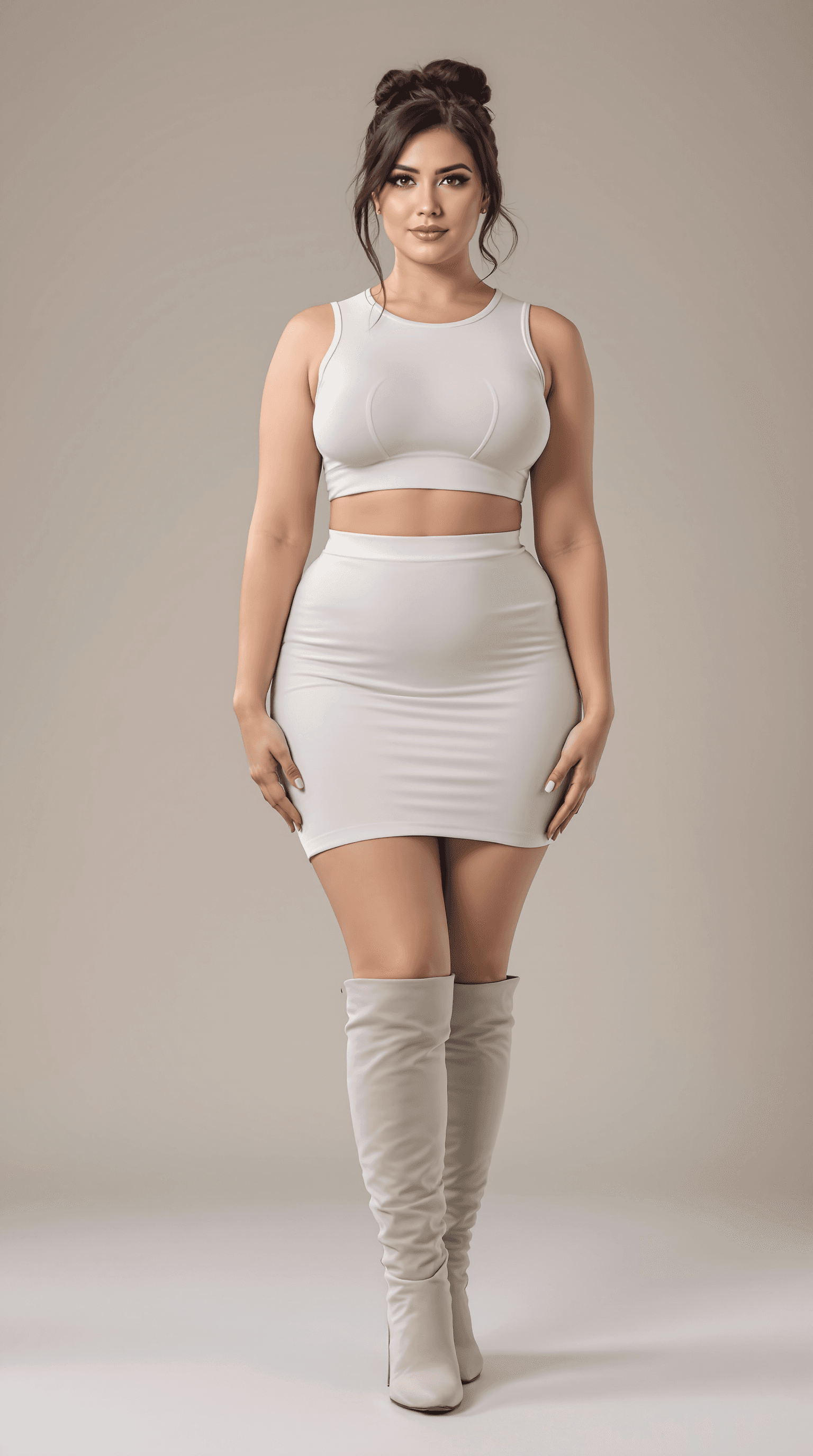 AI generated: "A hyper-realistic, ultra-detailed full-body portrait of a British Caucasian woman, closely resembli...