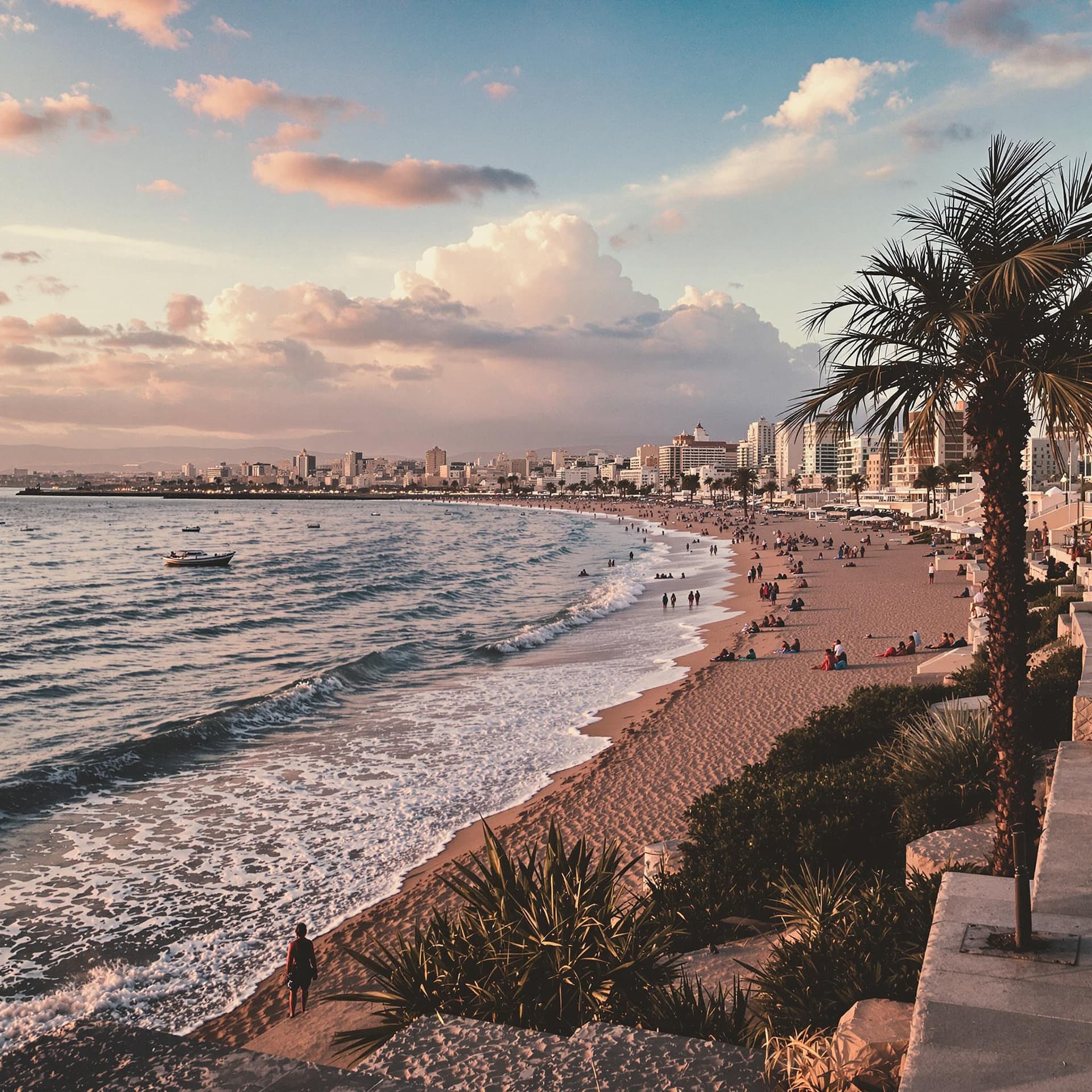 AI generated: creat an image of views of rabat city with your beach and "abo ra9ra9" revier