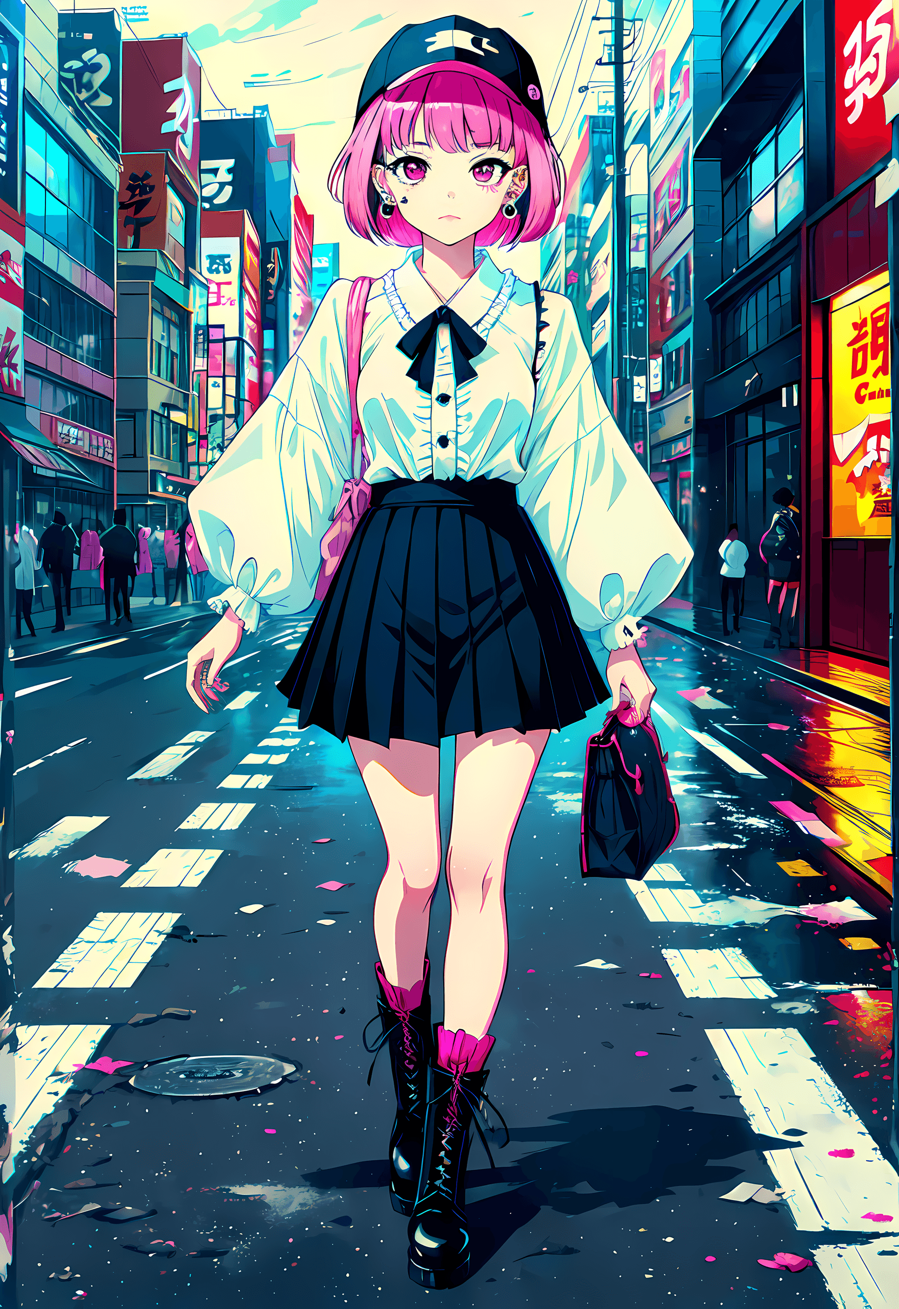 AI generated: (Masterpiece, Award winning, Highest Quality:1. 2), art by Shintaro Kago, best quality, solo, menher...