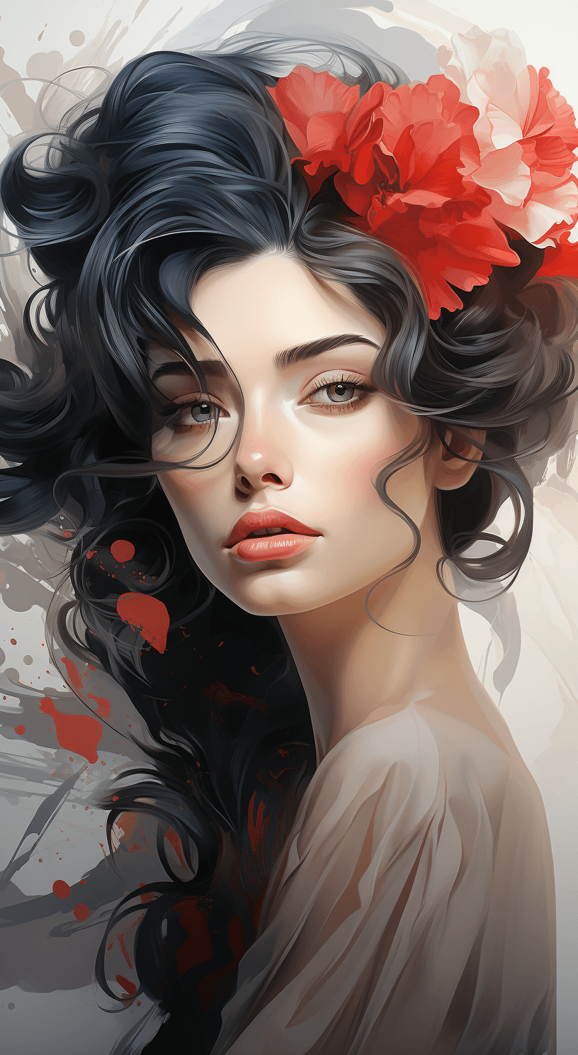 AI generated: drawing drawing teoria art, in the style of feminine beauty, detailed illustrations, comic art, high...