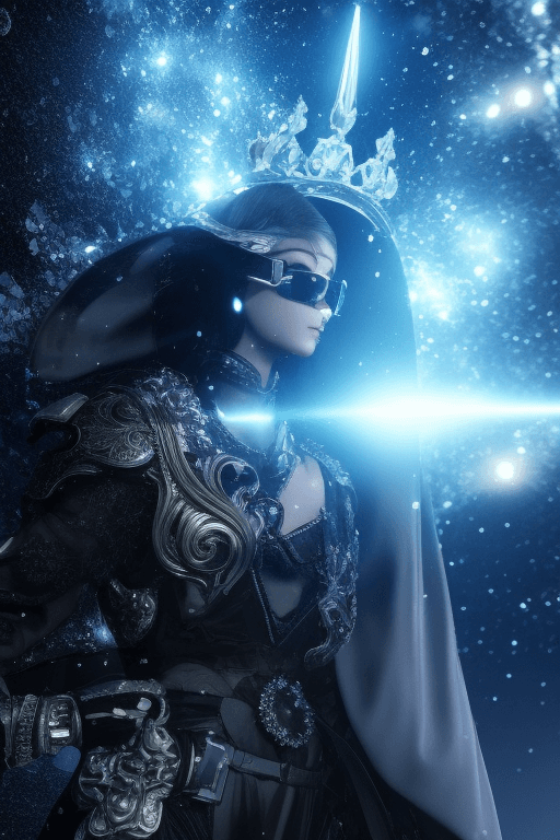 AI generated: full-body rococo and cyberpunk delicate crystalline sculpture of a muscular iridescent U-Jin_b girl ...