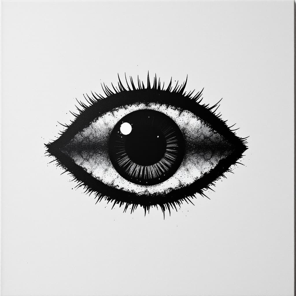 AI generated: ovale nero su sfondo bianco