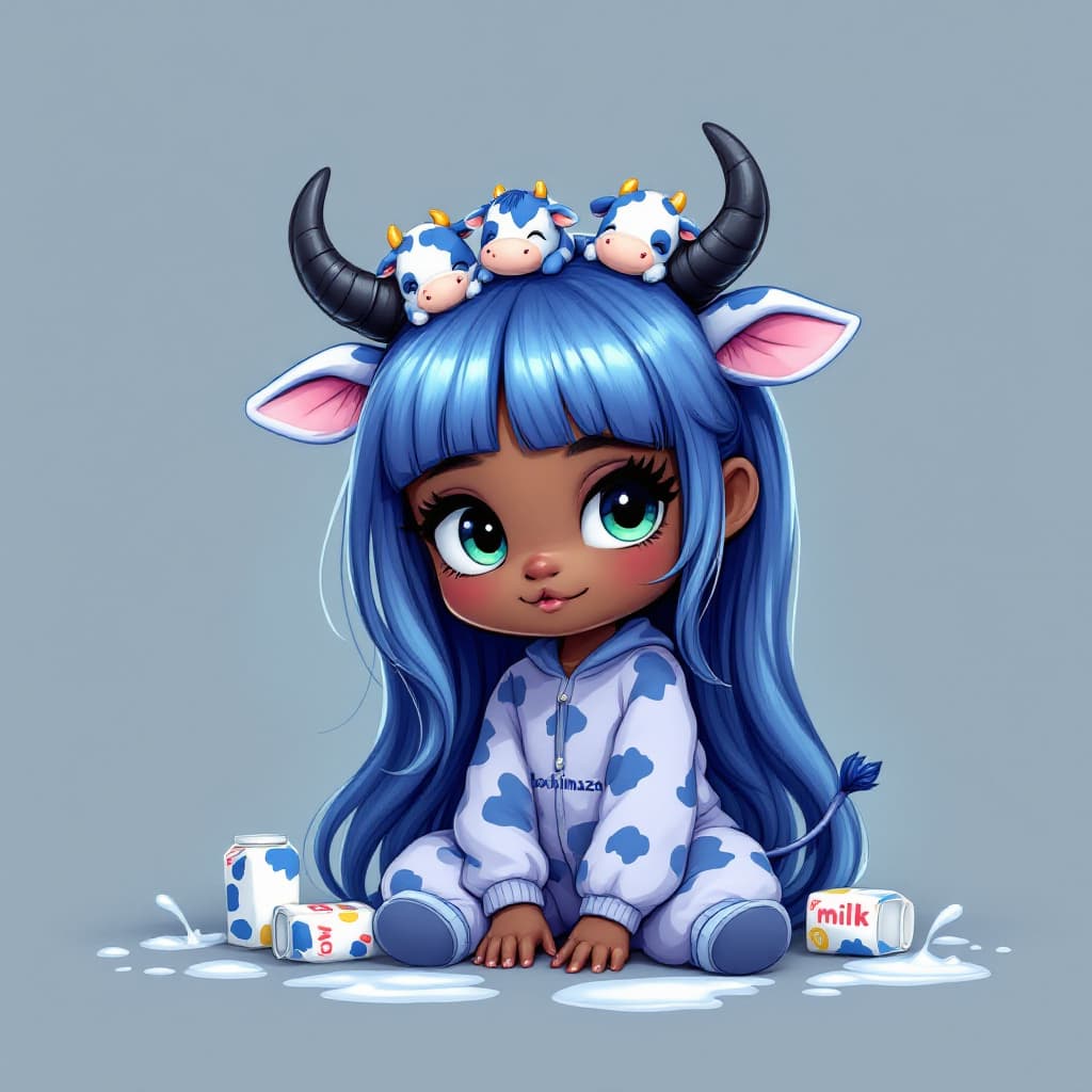 AI generated: best quality,Tgrey blue theme,outline,
(chibi:1.2),(absurdly long hair,gradient hair:1.2), mini blue...