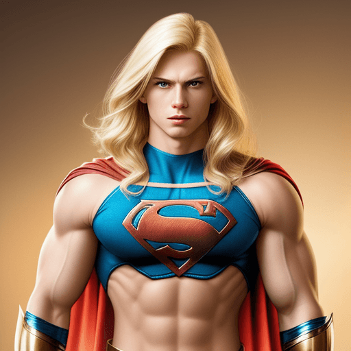 AI generated: superhero champion blond hair
