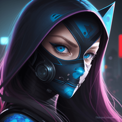 AI generated: a close up of a painting of a woman's face, alena aenami and android jones, vivid blue eyes, the mas...