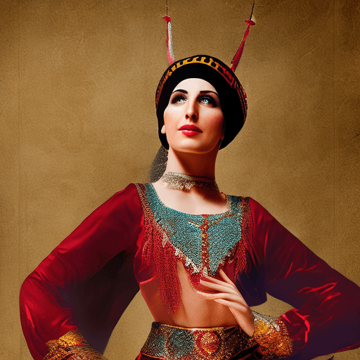 AI generated: Ultra high resolution photography of a  medieval female turkish dancer named Ulora