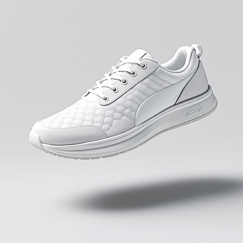 AI generated: Create a product exposure image of an all-white mattress, designed to mimic the dynamic presentation...