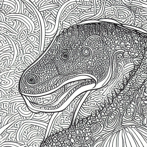 AI generated: clean simple line art of a  dinosaur. no background. well composed, clean coloring book page, beauti...