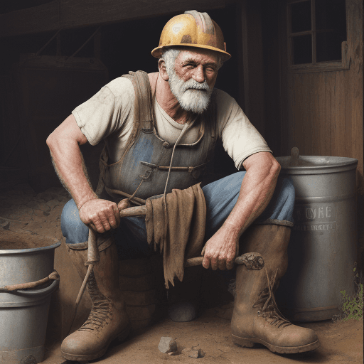 AI generated: old miner
