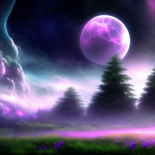 AI generated: Astral wallpaper composition with nature