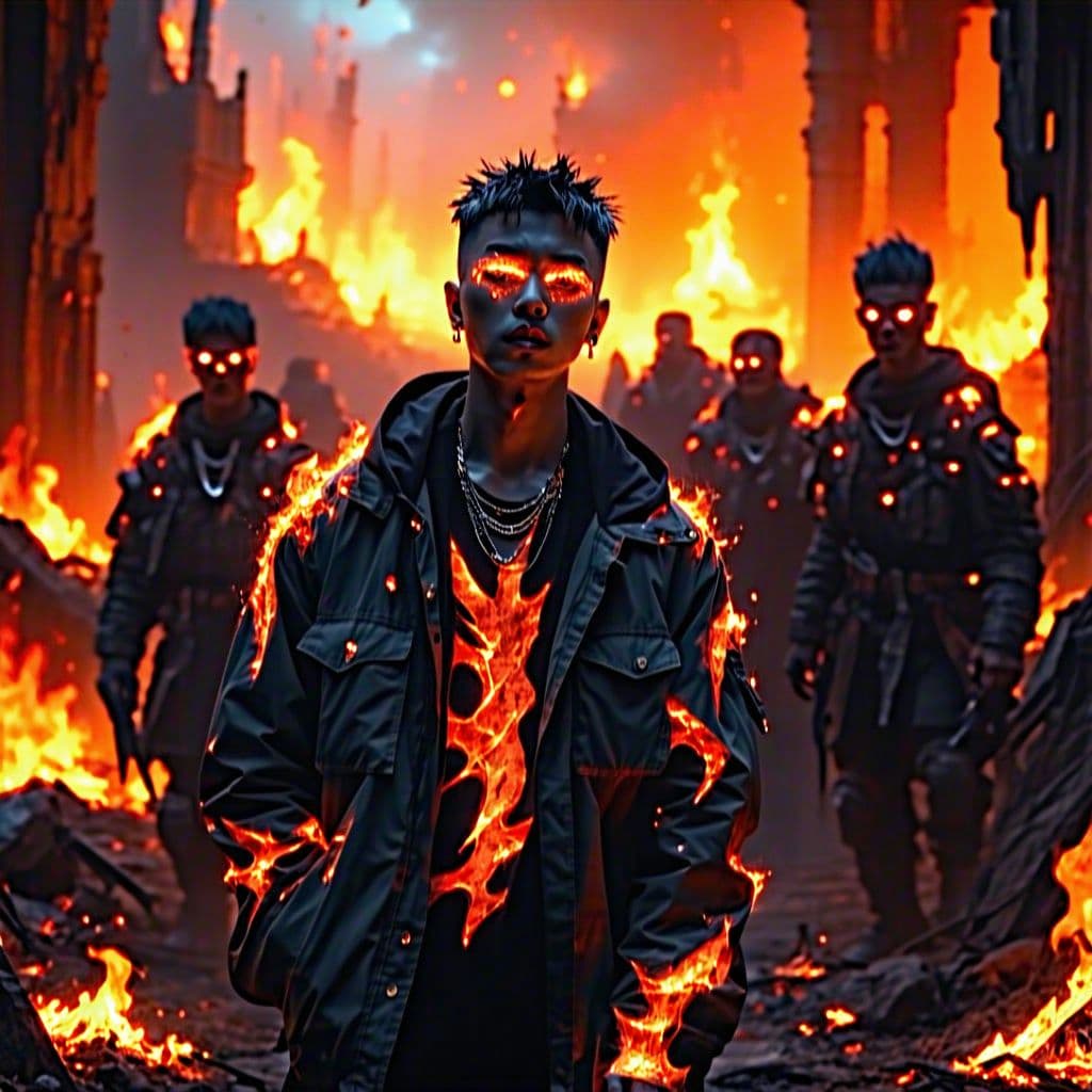 AI generated: jimmy stephen donaldson, ksi, ricegum, in hell, suffering
