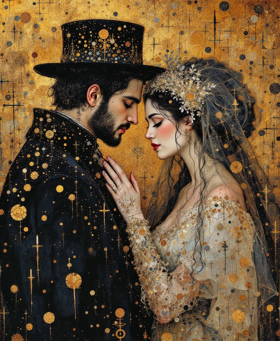 AI generated: (Masterpiece), ((   ""The Jewish Bride painting by Rembrandt, painted around 1665 to 1669 "")), Insp...