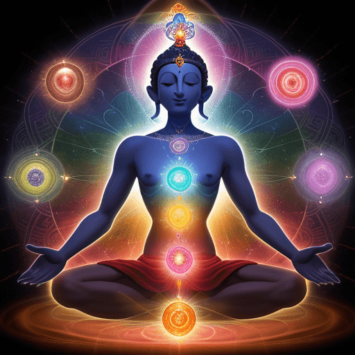 AI generated: The energy of the mind, source of spirituality life force of the universe, the chakras, prana the mi...