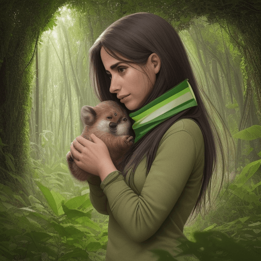 AI generated: posthumanismo, naturaleza, hibridación mujer con manití
