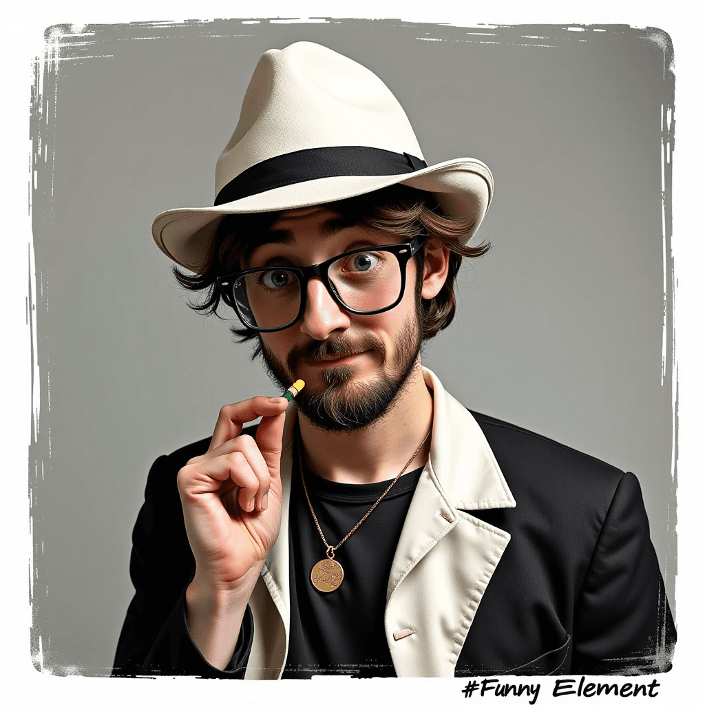 AI generated: "Funny" Element: Quirky Prop & Expression:âââ