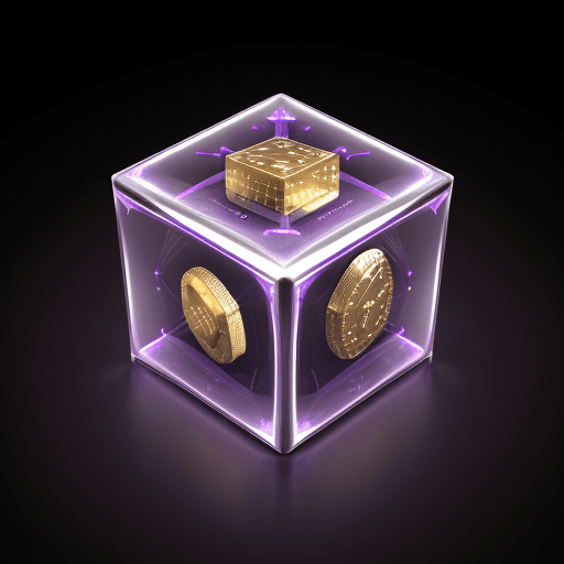 AI generated: Futuristic 3D image that illustrates the concept of a reward in the context of blockchain technology...