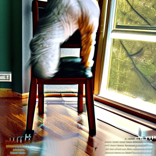 AI generated: Photo of wraith bent over a chair