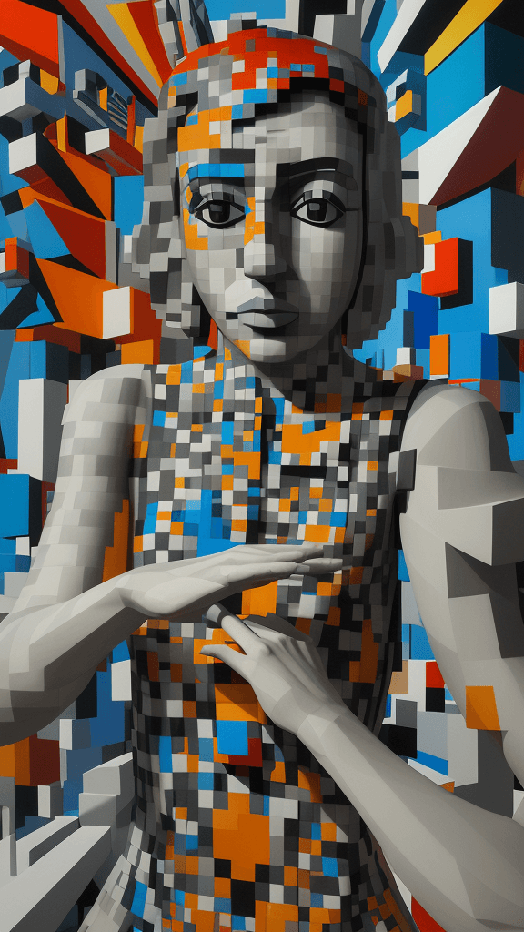AI generated: rfktrstyle 3D Cubistpaper"An artistic visionary harnessing the essence of creativity, merging intric...