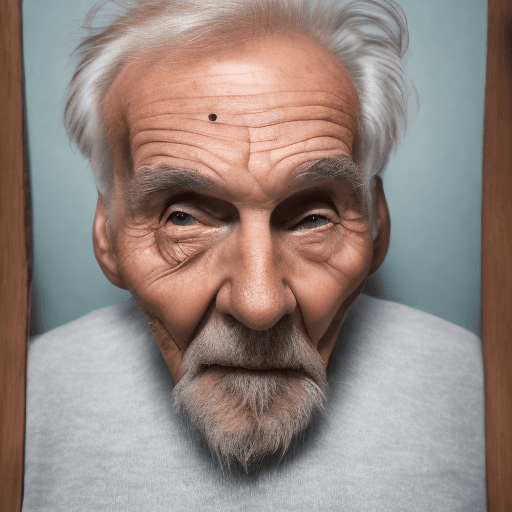 AI generated: Photo of realisitc face of very beautiful old man