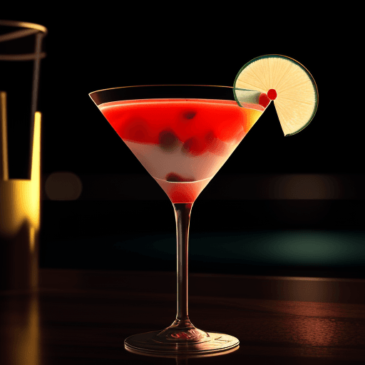 AI generated: martini coctel, night, bar,high detail, octane render, 8k