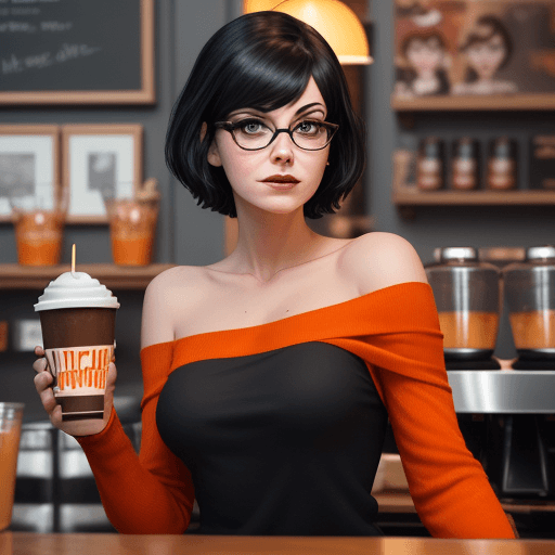 AI generated: 
The image above captures the moment of connection between the barista, Jack, and the customer, Emma...