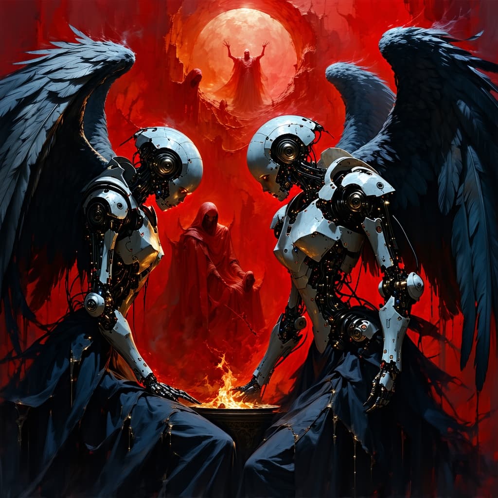 AI generated: Gothic style <lora:mechaangelv2-noise:1> <lora:ArmorSuit_v01:1> <lora:Angelarium:1> <lora:lorarrf2:1...
