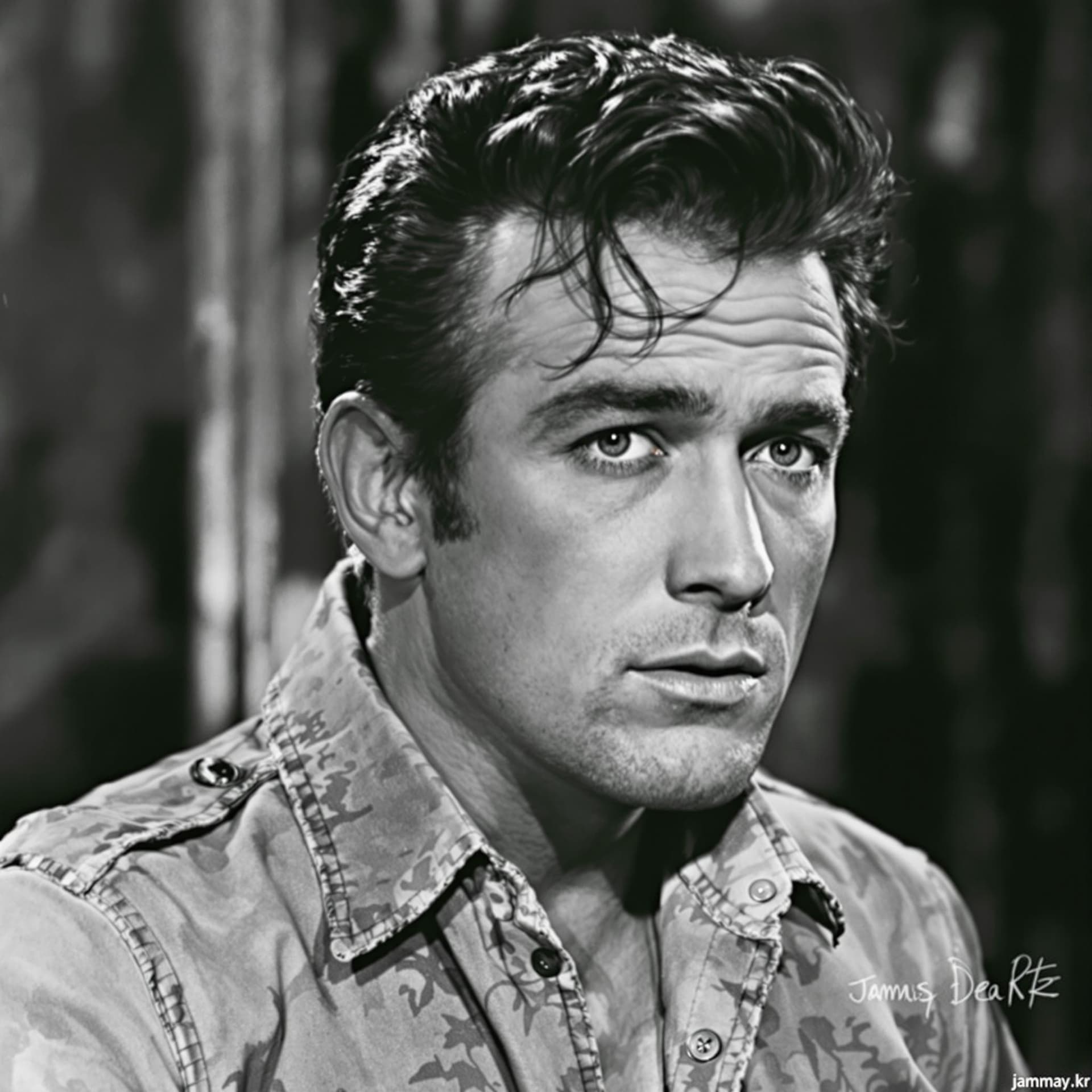 AI generated:  blue jean baby queen
Prettiest girl I ever seen
See her shake on the movie screen
Jimmy Dean (James...
