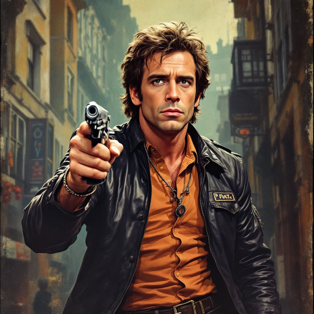 AI generated: the fonz in the style of John Severin

