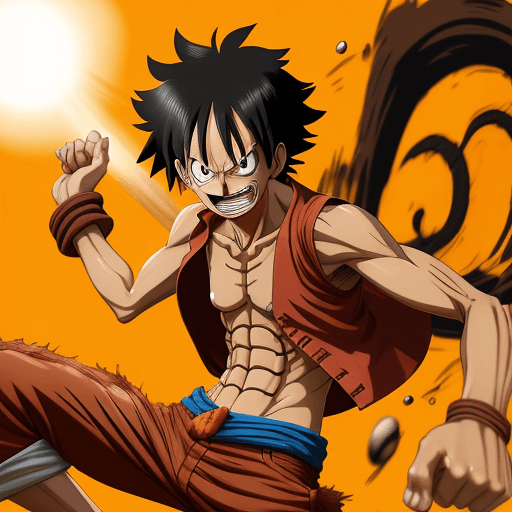 AI generated: Make image monkey d luffy gear 5 3 dimention