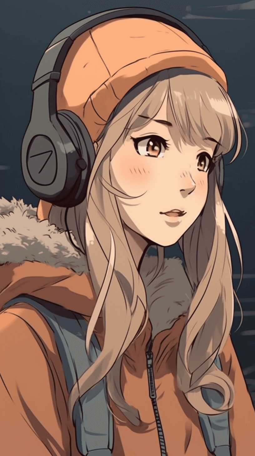 AI generated: portrait of a beautiful anime girl, powerful leader, casual T-shirt, lofi colors:: anime drawing, an...