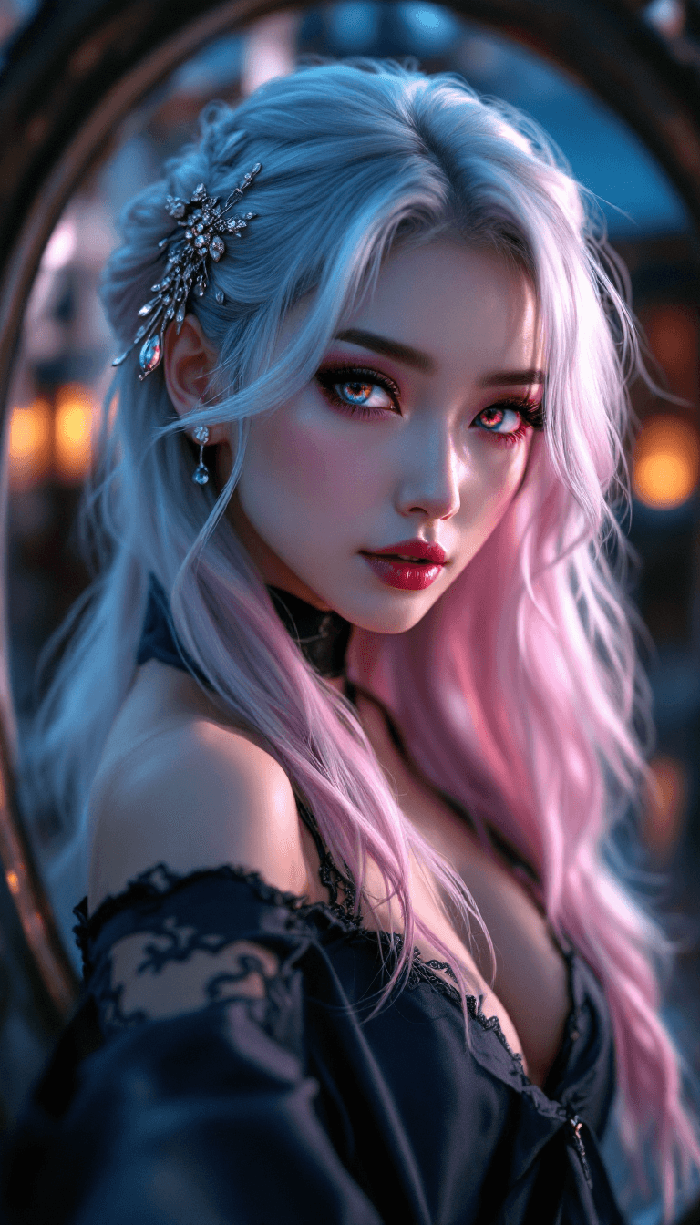 AI generated: Create an extremely detailed ultra-high definition masterpiece featuring a stunningly beautiful woma...