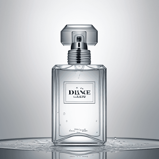 AI generated: i need a photo of Dior sauvage spraying water  without the cap of the bottle with dried ingredients ...